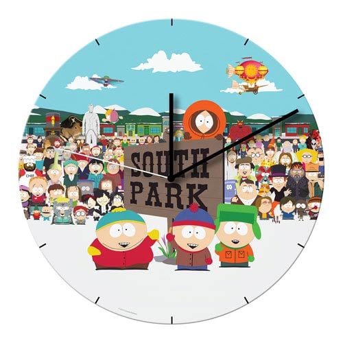 South Park 13 1/2-Inch Cordless Wood Wall Clock